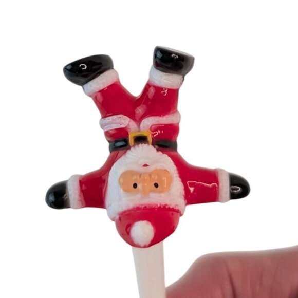 DecoPak Christmas Santa Claus Cupcake Pick Topper Set of 6 - Picture 2 of 8